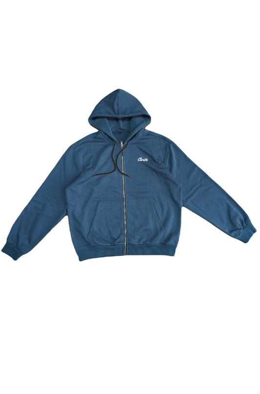 Zip Up Hoodie - Navy Blue